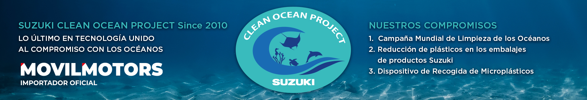 Clean Ocean Project Suzuki 2024 megabanner scroll secciones