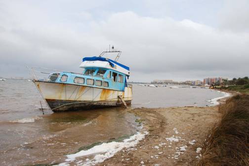 panorama náutico, barcos abandonados