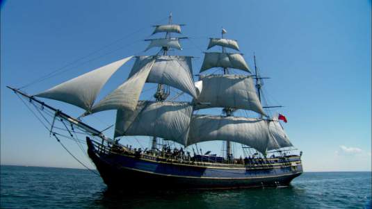 buque histórico, panorama náutico, bounty
